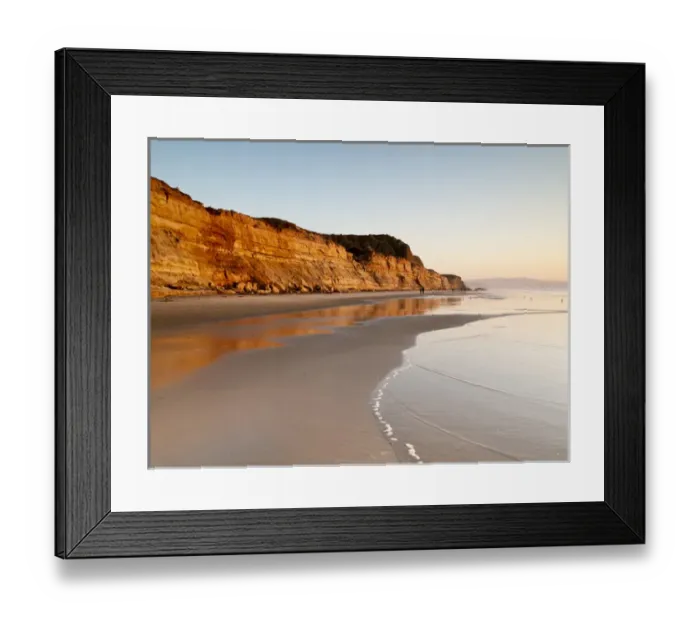 Framed Print : USA, California, La Jolla, Low tide cliff reflections at Torrey Pines State Beach Framed Print : USA, California, La Jolla, Low tide cliff reflections at Torrey Pines State Beach