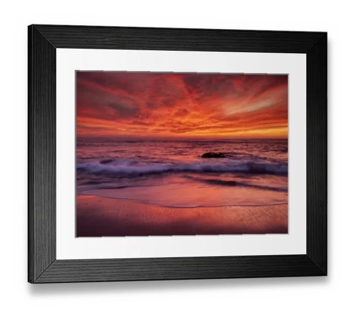 Framed Print : USA, California, La Jolla, Sunset at north end of Windansea Beach Framed Print : USA, California, La Jolla, Sunset at north end of Windansea Beach