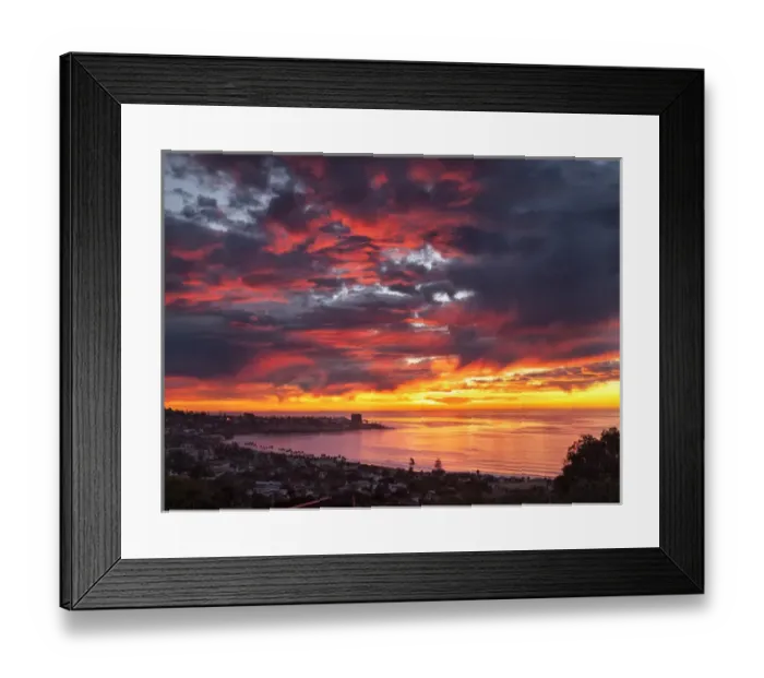 Framed Print : USA, California, La Jolla, Sunset over La Jolla Shores and village Framed Print : USA, California, La Jolla, Sunset over La Jolla Shores and village