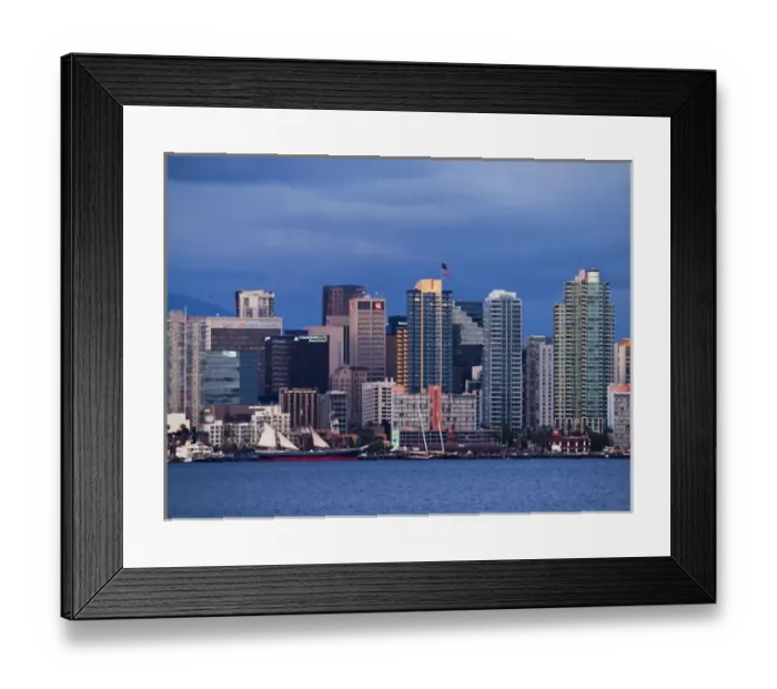Framed Print : USA, California, San Diego, City skyline at dusk Framed Print : USA, California, San Diego, City skyline at dusk