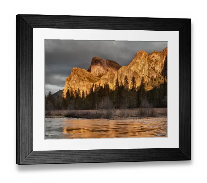 Framed Print : USA, California, Yosemite National Park, The setting sun lights up Bridalveil Fall Framed Print : USA, California, Yosemite National Park, The setting sun lights up Bridalveil Fall