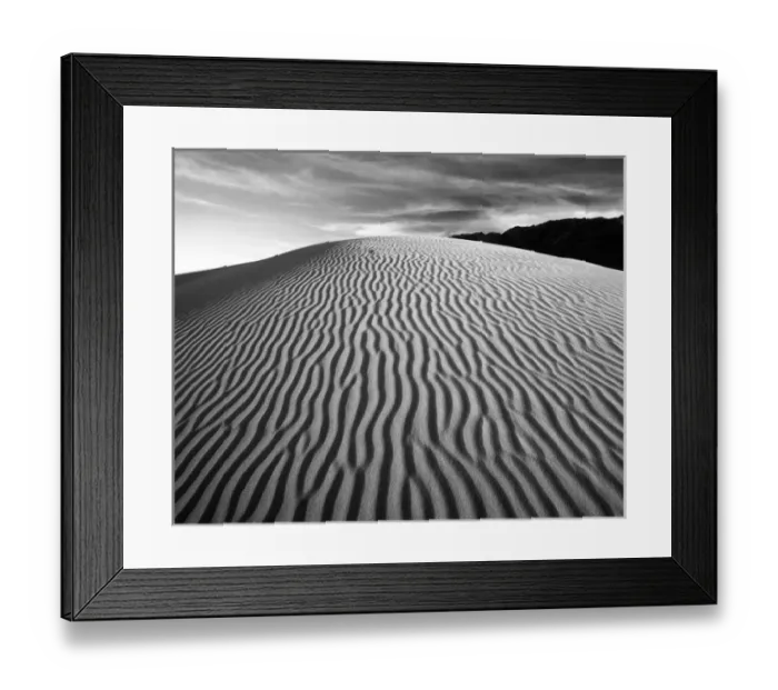 Framed Print : USA, California, Death Valley National Park, Mojave Desert, View of sand dunes at sunset