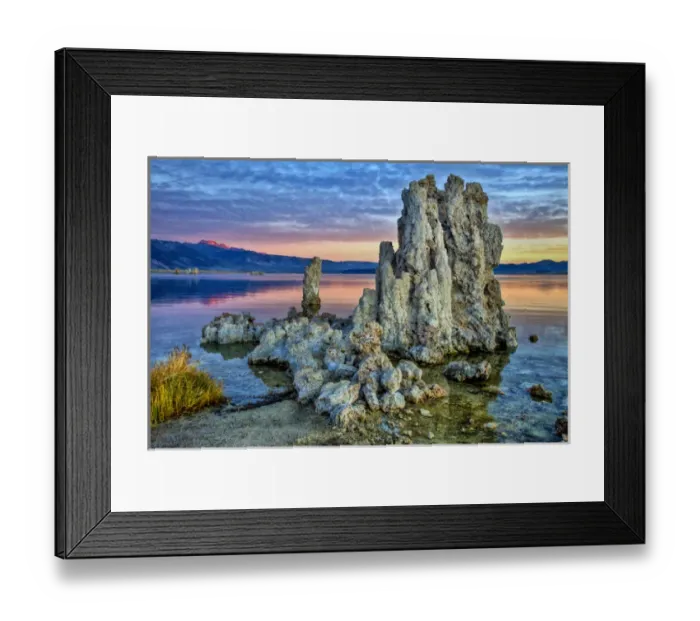 Framed Print : USA, California, Mono Lake. Sunrise on tufa formations Framed Print : USA, California, Mono Lake. Sunrise on tufa formations