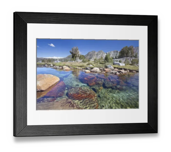 Framed Print : USA, California, Inyo National Forest. Clear stream near Garnet Lake Framed Print : USA, California, Inyo National Forest. Clear stream near Garnet Lake