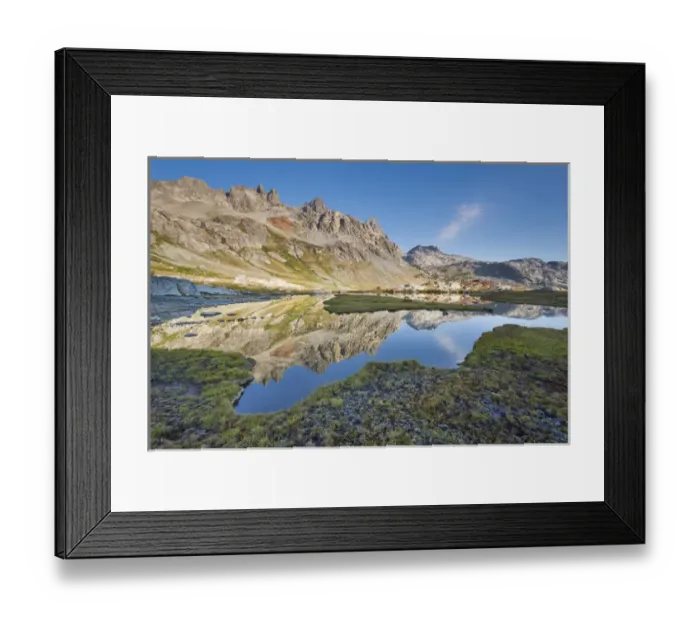Framed Print : USA, California, Inyo National Forest. Tarn above Ediza Lake
