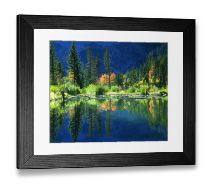Framed Print : USA, California, A beaver pond in the Sierra Nevada Mountains, CA Framed Print : USA, California, A beaver pond in the Sierra Nevada Mountains, CA