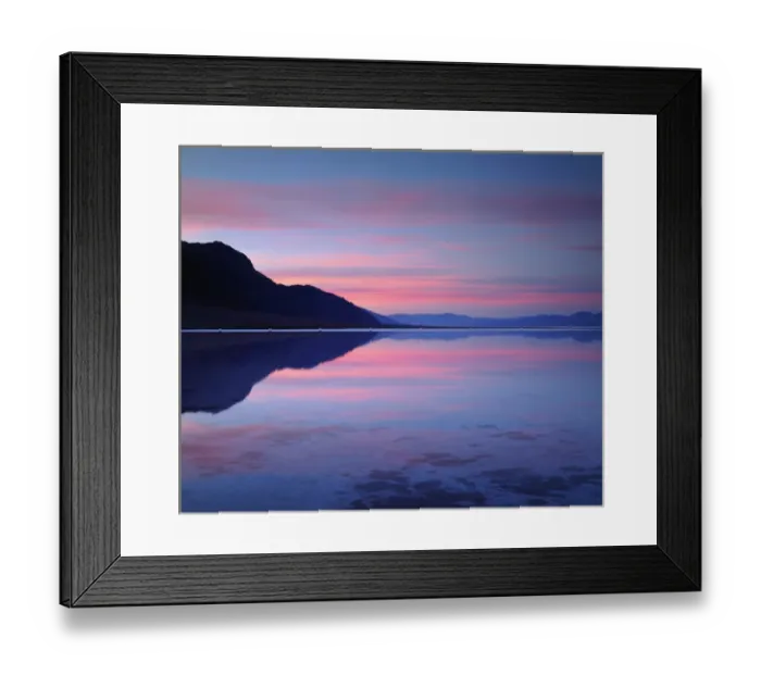 Framed Print : USA; California; Death Valley National Park. ; Badwater at dawn Framed Print : USA; California; Death Valley National Park. ; Badwater at dawn
