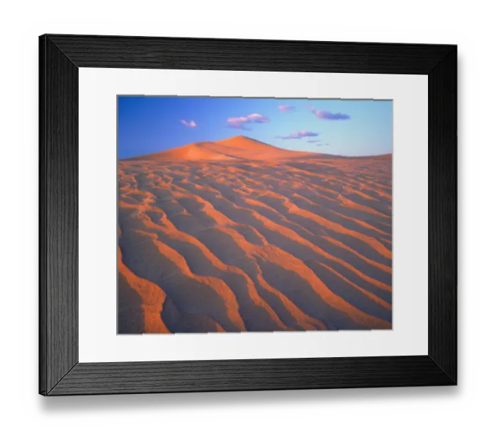 Framed Print : USA; California; Dumont Dunes. ; Sand Dunes and Clouds Framed Print : USA; California; Dumont Dunes. ; Sand Dunes and Clouds