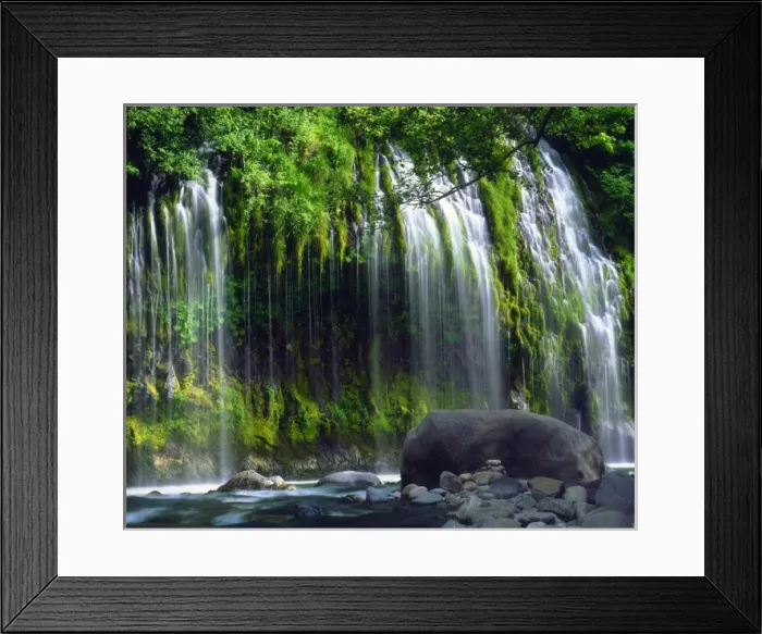 Framed Print : USA; California; Mossbrae waterfall and the Sacramento River in Central California Framed Print : USA; California; Mossbrae waterfall and the Sacramento River in Central California