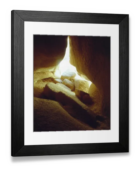 Framed Print : USA, California, San Diego. A Granite Wind Cave