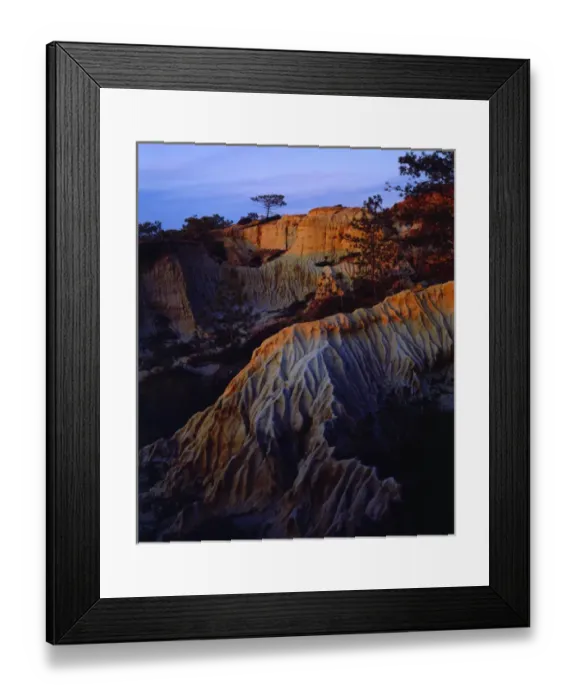 Framed Print : USA; California; San Diego. Sandstone formations at Torrey Pines State Park