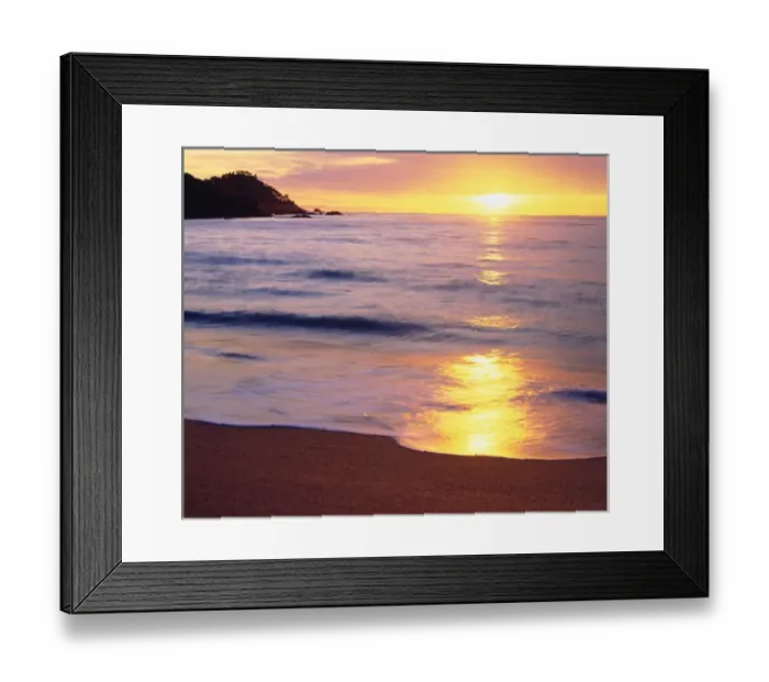 Framed Print : USA; California; Sunset over the Central California Coast