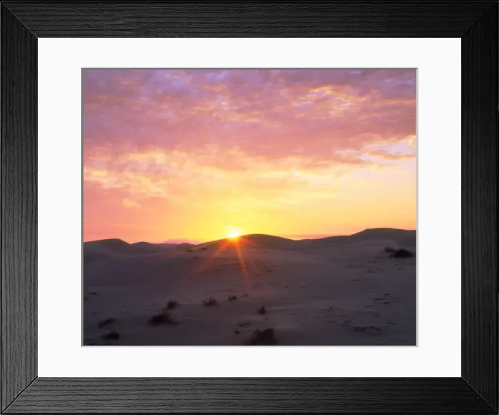 Framed Print : USA; California; USA; California; Glamis Sand Dunes at Sunrise
