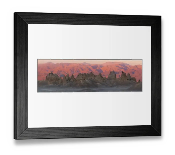 Framed Print : USA, California. Composite panoramic of Trona Pinnacles Framed Print : USA, California. Composite panoramic of Trona Pinnacles
