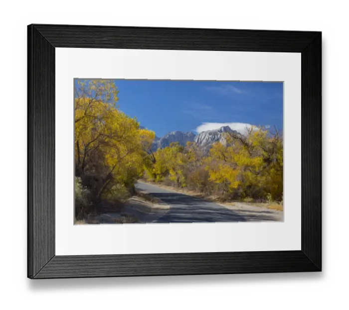 Framed Print : USA, California, Alabama Hills. Scenic of Tuttle Creek Road Framed Print : USA, California, Alabama Hills. Scenic of Tuttle Creek Road