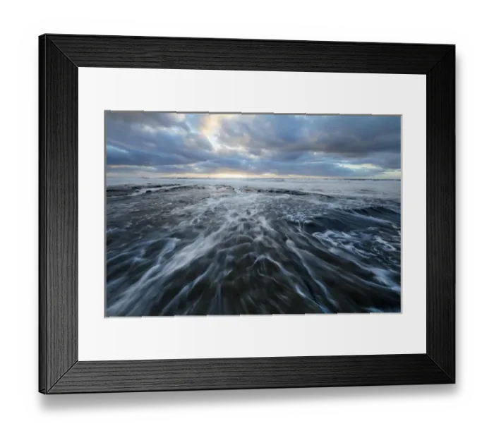 Framed Print : USA, California, La Jolla. Sunset over beach and tidepools