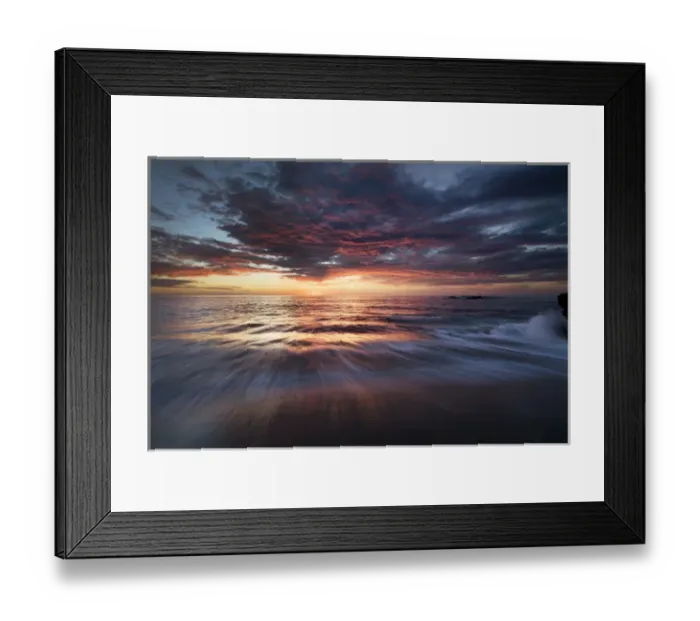 Framed Print : USA, California, La Jolla. Sunset over beach