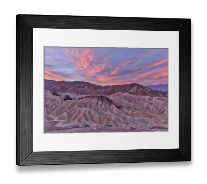 Framed Print : USA, California, Death Valley. Sunrise over Zabriskie Point and the Panamint range Framed Print : USA, California, Death Valley. Sunrise over Zabriskie Point and the Panamint range