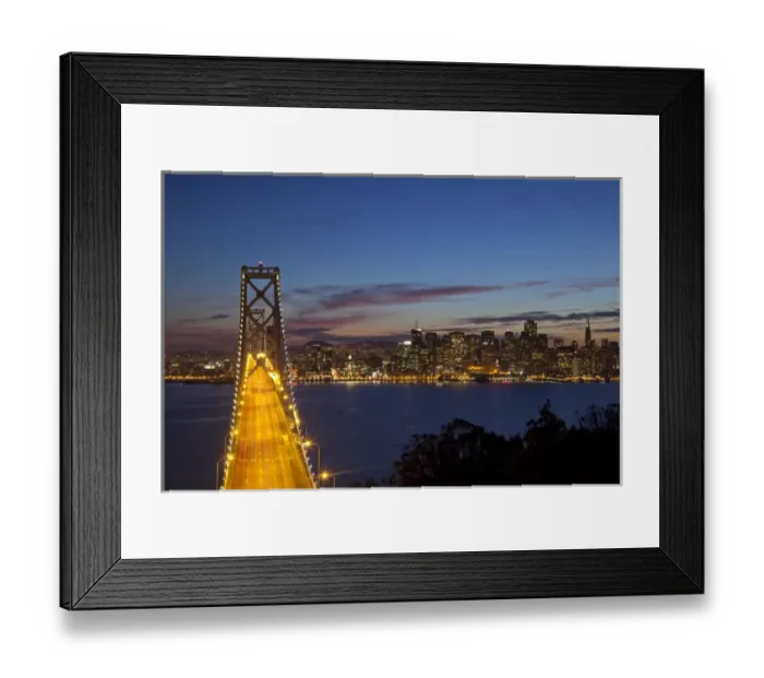 Framed Print : The Bay Bridge from Treasure Island in San Francisco, California, USA Framed Print : The Bay Bridge from Treasure Island in San Francisco, California, USA