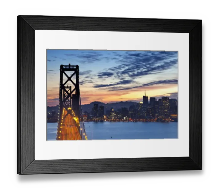 Framed Print : The Bay Bridge from Treasure Island in San Francisco, California, USA