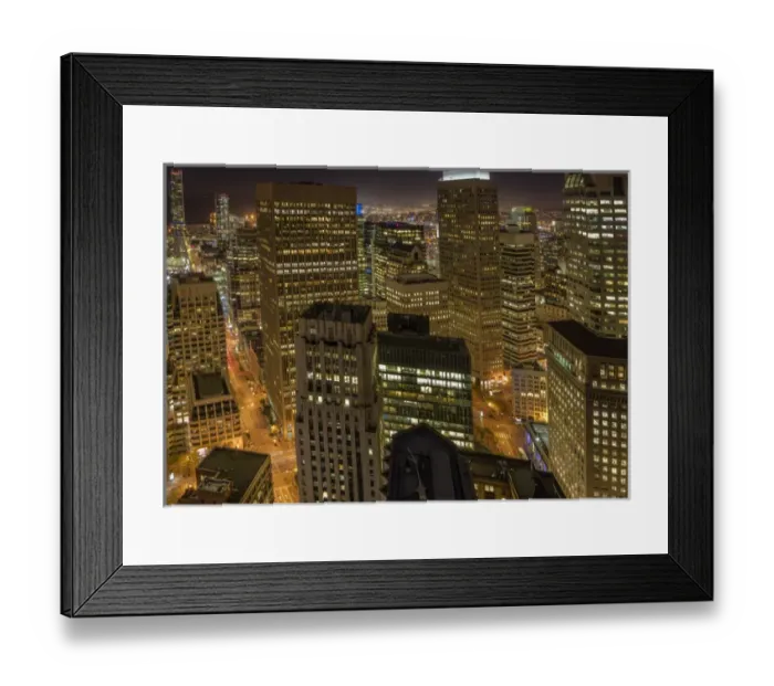 Framed Print : City view from the 40th Floor of the Loews Regency Hotel in San Francisco, California Framed Print : City view from the 40th Floor of the Loews Regency Hotel in San Francisco, California