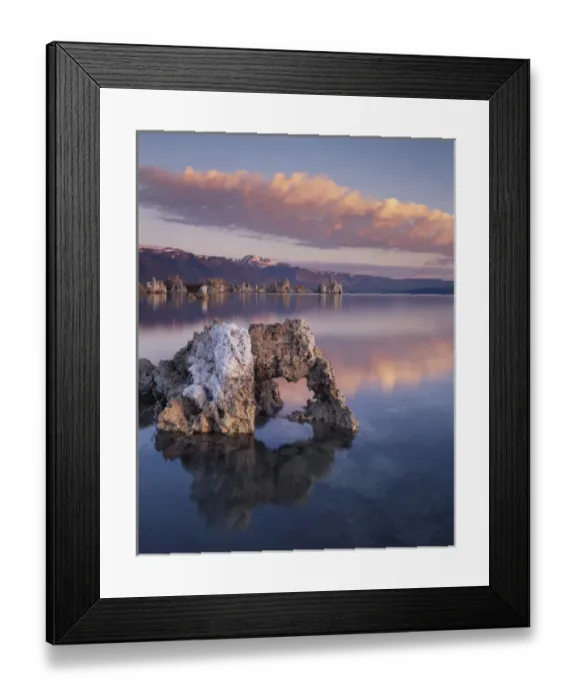 Framed Print : CTF-329. California, Sierra Nevada Mountains, A tufa arch formation on