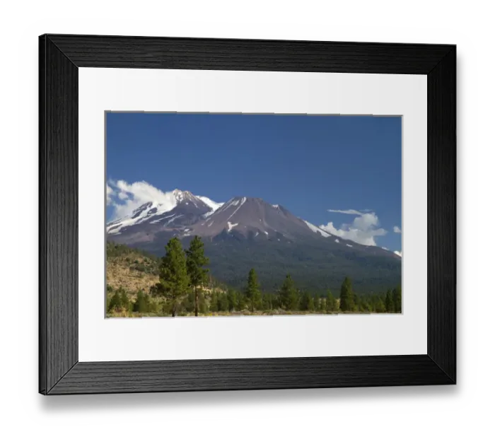 Framed Print : Mount Shasta north facing side located in Siskiyou County, California, USA Framed Print : Mount Shasta north facing side located in Siskiyou County, California, USA