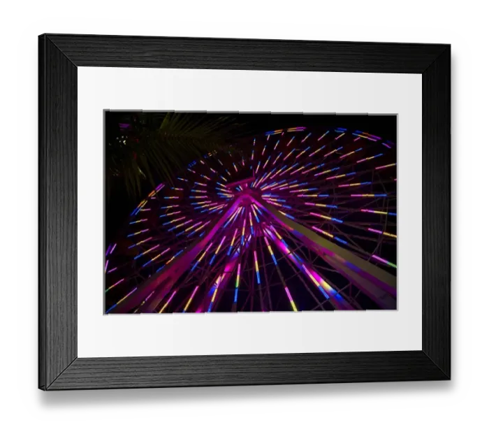 Framed Print : USA, California, Los Angeles, Santa Monica, colorful ferris wheel at night, Pacific Park Framed Print : USA, California, Los Angeles, Santa Monica, colorful ferris wheel at night, Pacific Park