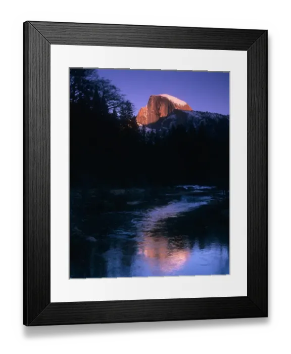 Framed Print : Californias Yosemite National Parks Half Dome bathed in alpenglow light Framed Print : Californias Yosemite National Parks Half Dome bathed in alpenglow light