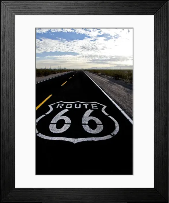 Framed Print : Dagett, California, United States. Route 66