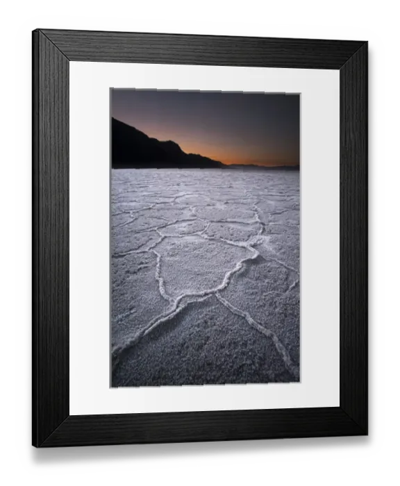 Framed Print : North America, USA, California. First light over salt pans at Badwater, Death Valley Framed Print : North America, USA, California. First light over salt pans at Badwater, Death Valley