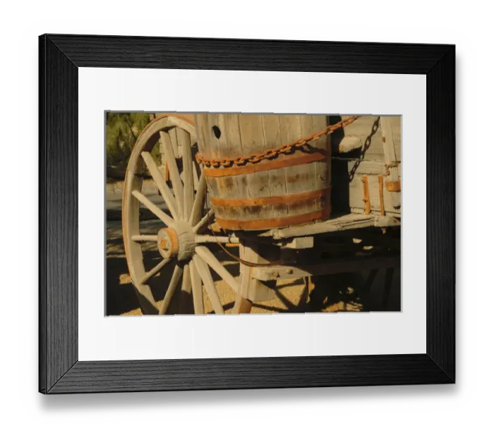 Framed Print : Old Water Cart; Furnace Creek; Death Valley National Park; USA