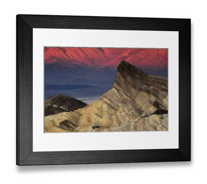 Framed Print : Manly Beacon at Dawn, Zabriskie Point, Death Valley National Park, California, USA