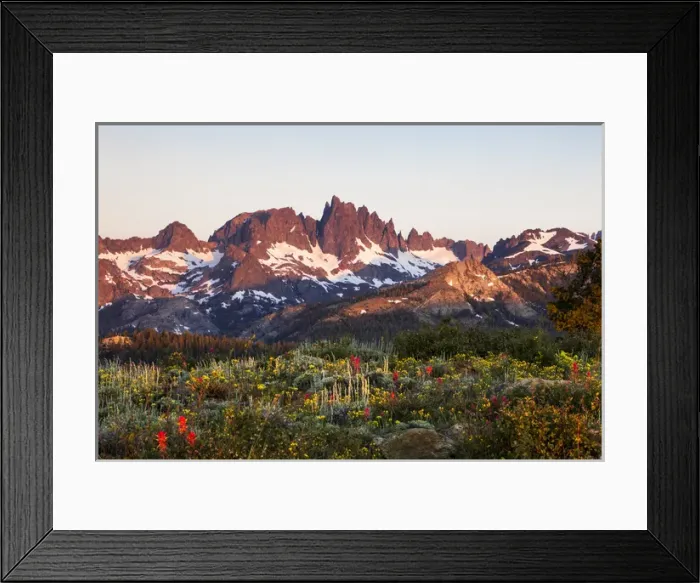 Framed Print : Minarets of Sierra Nevada Mountains at Sunrise from Minaret Vista Framed Print : Minarets of Sierra Nevada Mountains at Sunrise from Minaret Vista