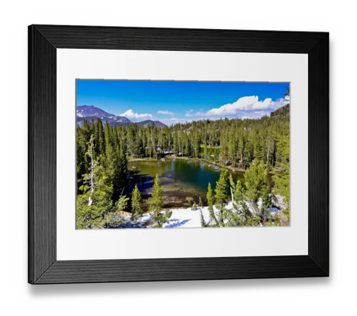 Framed Print : Ansel Adams Wilderness, CA, USA, Residual Snow and Blue Skies above Clark Lakes Framed Print : Ansel Adams Wilderness, CA, USA, Residual Snow and Blue Skies above Clark Lakes