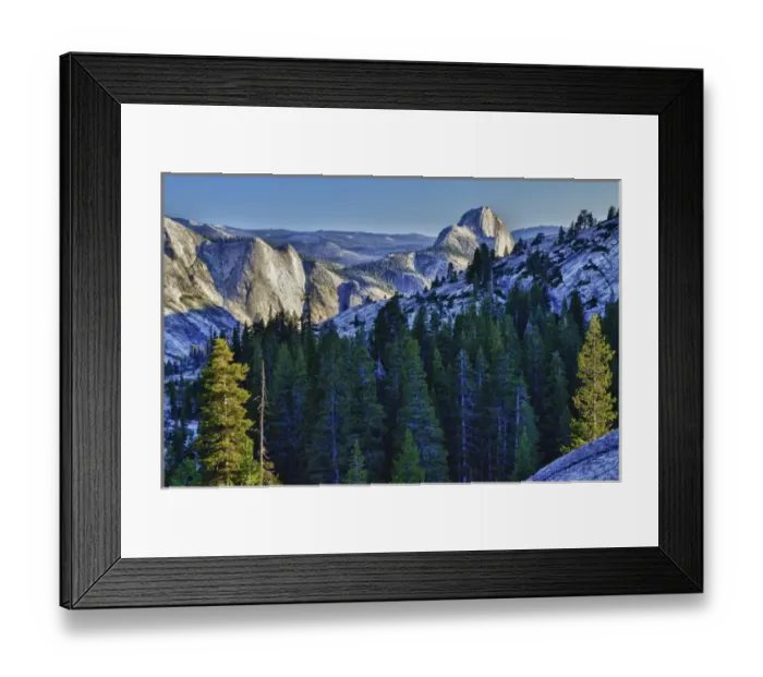 Framed Print : Yosemite National Park, CA, Half Dome in evening glow from Olmsted Point