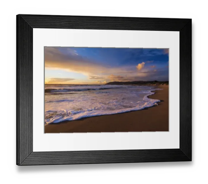 Framed Print : Sunset and surf, Ventura, California USA Framed Print : Sunset and surf, Ventura, California USA