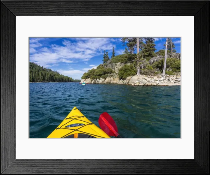 Framed Print : Kayaking in Emerald Bay, Emerald Bay State Park, Lake Tahoe, California USA Framed Print : Kayaking in Emerald Bay, Emerald Bay State Park, Lake Tahoe, California USA