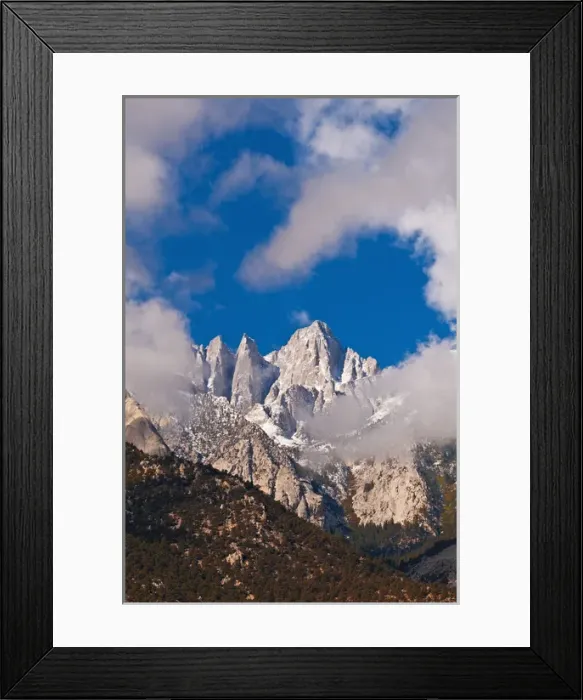 Framed Print : Morning light on the east face of Mount Whitney, Sequoia National Park, California USA