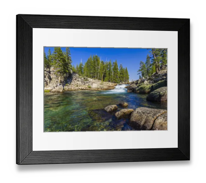 Framed Print : Cascade on the Tuolumne River, Tuolumne Meadows, Yosemite National Park, California USA