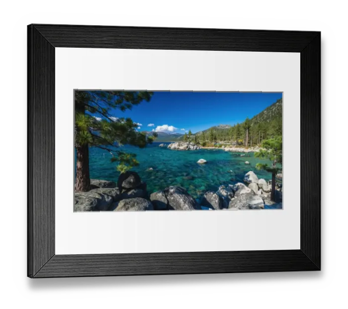 Framed Print : Boulders and cove at Sand Harbor State Park, Lake Tahoe, Nevada, USA