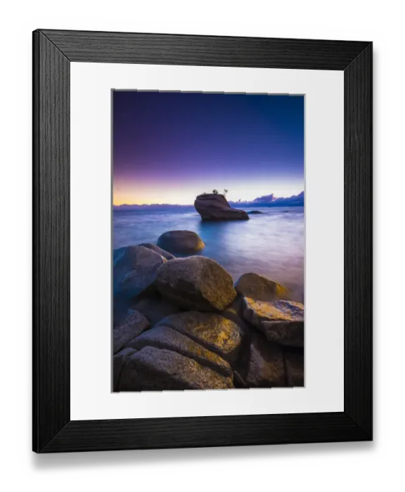 Framed Print : Bonsai Rock at sunset, Lake Tahoe, Nevada, USA Framed Print : Bonsai Rock at sunset, Lake Tahoe, Nevada, USA