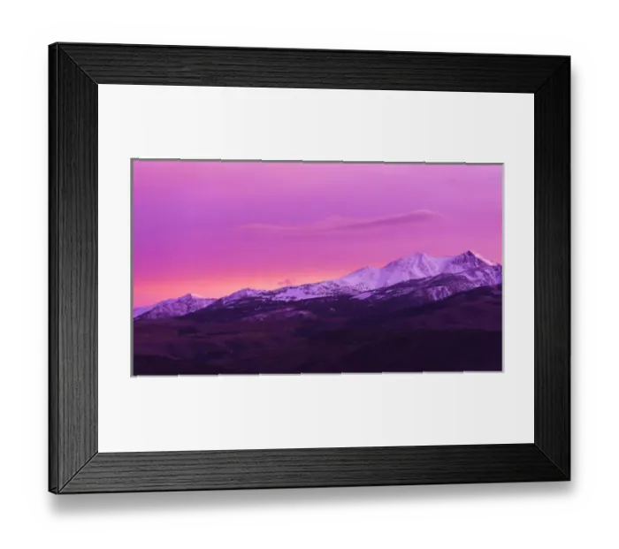 Framed Print : Evening light over the Sierra crest above Bridgeport, California USA