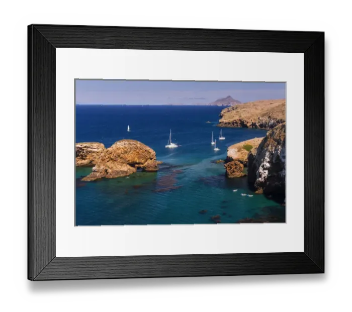 Framed Print : Sailboats at Scorpion Cove, Santa Cruz Island, Channel Islands National Park, California Framed Print : Sailboats at Scorpion Cove, Santa Cruz Island, Channel Islands National Park, California
