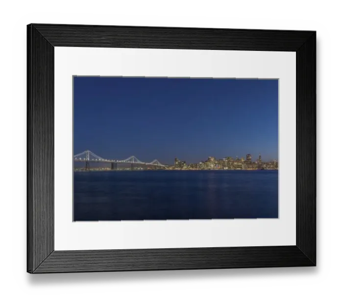 Framed Print : USA, CA, San Francisco, Bay Bridge & Downtown Skyline at Twilight Framed Print : USA, CA, San Francisco, Bay Bridge & Downtown Skyline at Twilight