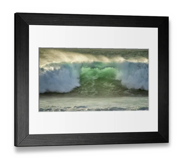 Framed Print : Crashing Waves, Carmel, CA, USA, green translucence Framed Print : Crashing Waves, Carmel, CA, USA, green translucence