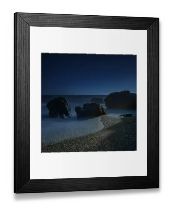 Framed Print : Long exposure of sunlight on beach and rocks on northern California coastline Framed Print : Long exposure of sunlight on beach and rocks on northern California coastline