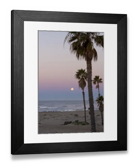 Framed Print : US, CA, Oxnard. Pre dawn in full moonset Framed Print : US, CA, Oxnard. Pre dawn in full moonset