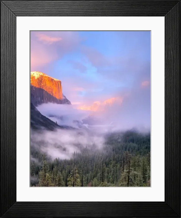 Framed Print : Alpenglow. Sunset colors the top of El Capitan. Yosemite, California, USA Framed Print : Alpenglow. Sunset colors the top of El Capitan. Yosemite, California, USA