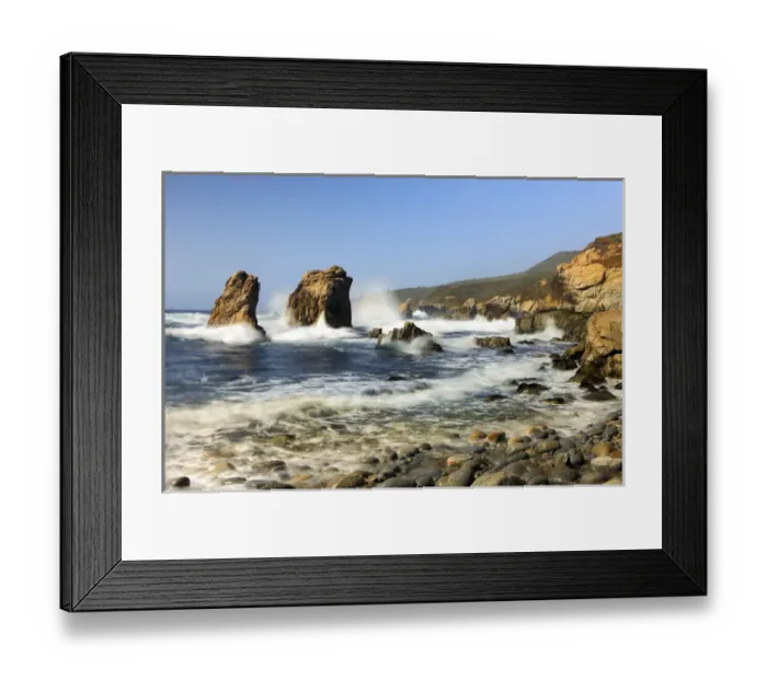 Framed Print : Breaking waves. Garrapata State Park. View towards North. Entrance #7. California, US Framed Print : Breaking waves. Garrapata State Park. View towards North. Entrance #7. California, US